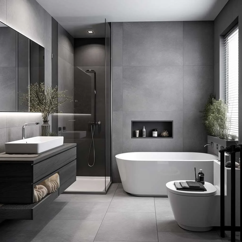 Urla banyo tadilatı, Erge Banyo uzmanlığıyla tamamlanmış modern ve anahtar teslim proje örneği.